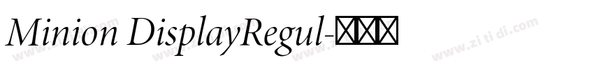 Minion DisplayRegul字体转换